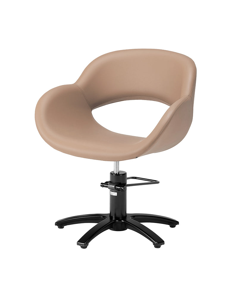 Thea - Beige styling chair with black cross base